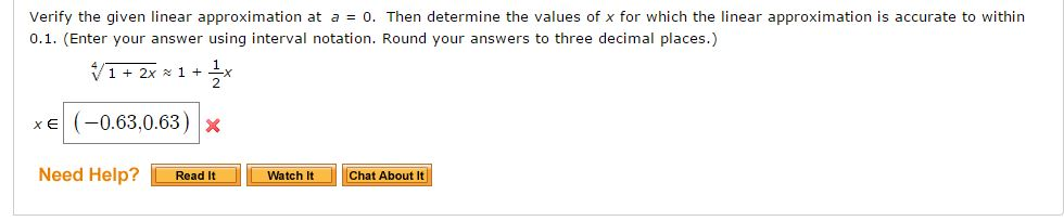 Solved Verify the given linear approximation at a = 0. Then | Chegg.com