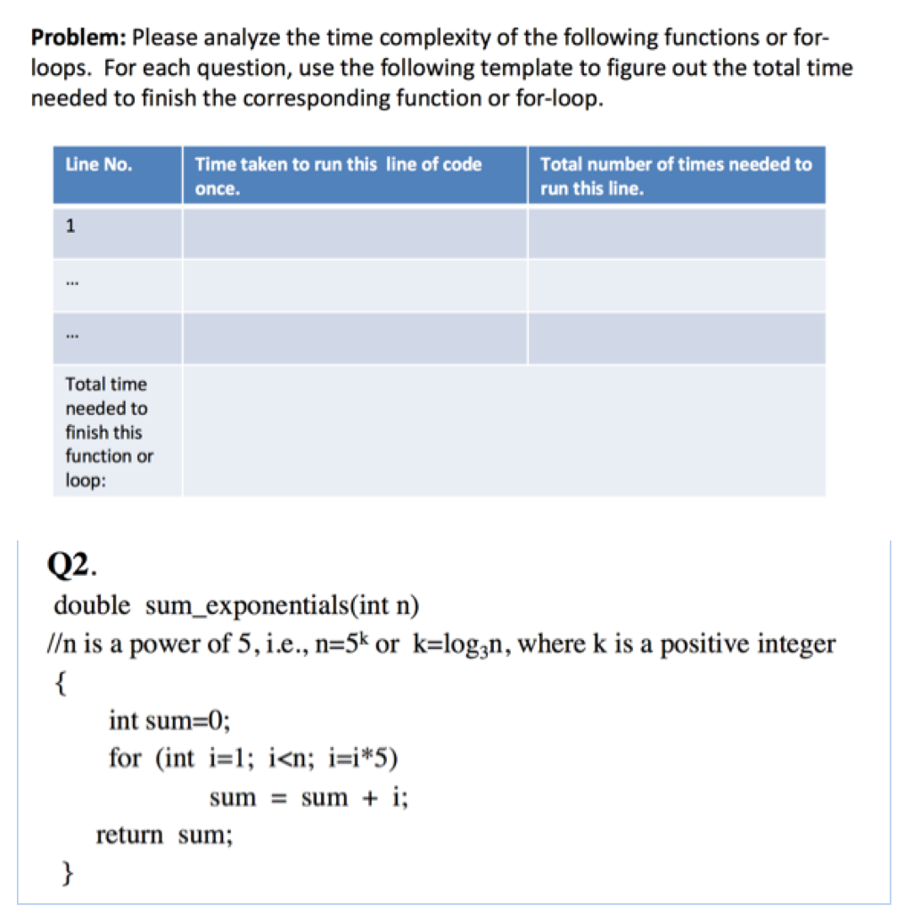 Solved Analyze The Time Complexity Of The Following Chegg Solved Analyze The Time Complexity Of The Following Chegg