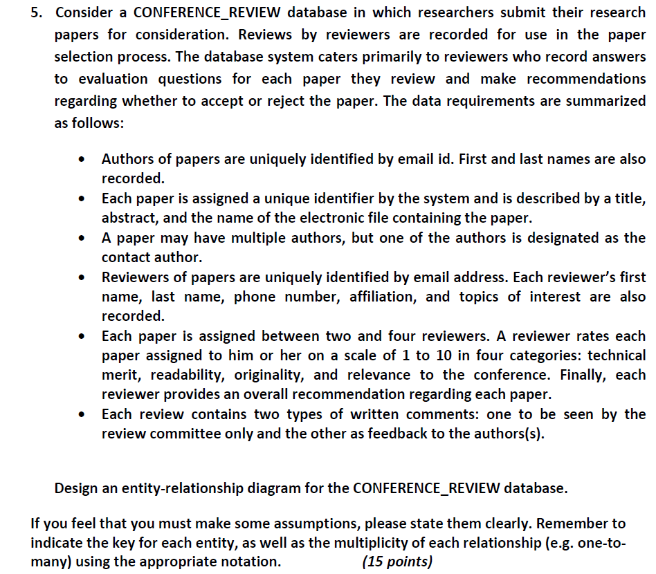 database in which researchers submit their research papers for consideration