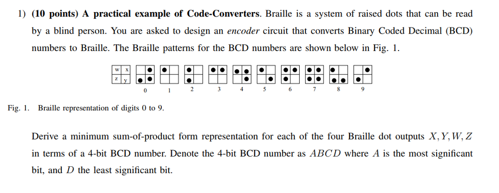 Blind Code Chart Solved 1) (10 points) A practical example of | Chegg.com
