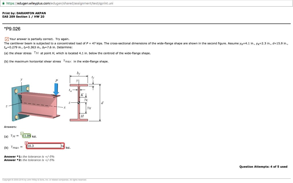 Solved The Cantilever Beam Is Subjected To A Concentrated | Chegg.com