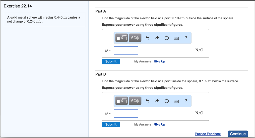 Solved A solid metal sphere with radius 0.440 m Carries a