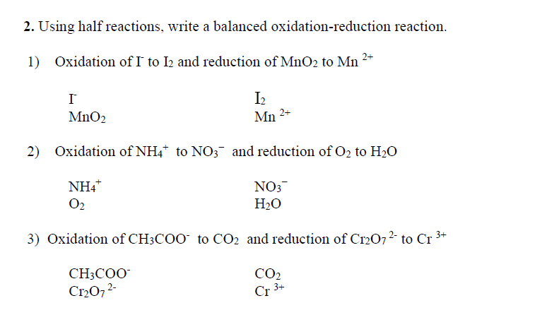 Solved Using half reactions, write a balanced | Chegg.com