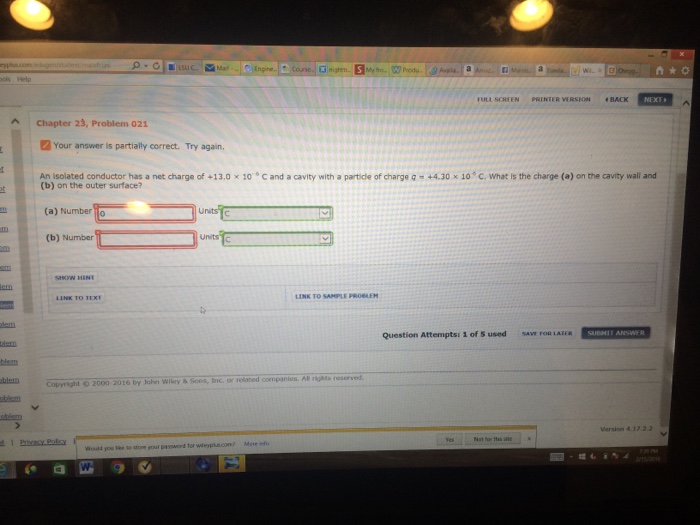 Solved An isolated conductor has a net charge of +13.0*10^6