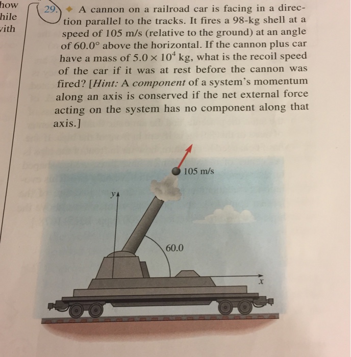 Solved Question 1 from page 263 29 A 1200kg gun mounted on