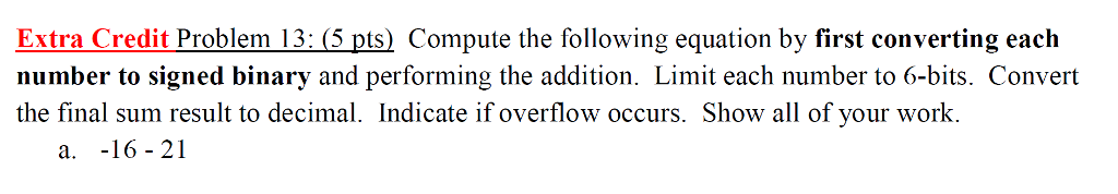 Solved Extra Credit Problem 13 (5 pts) Compute the following | Chegg.com