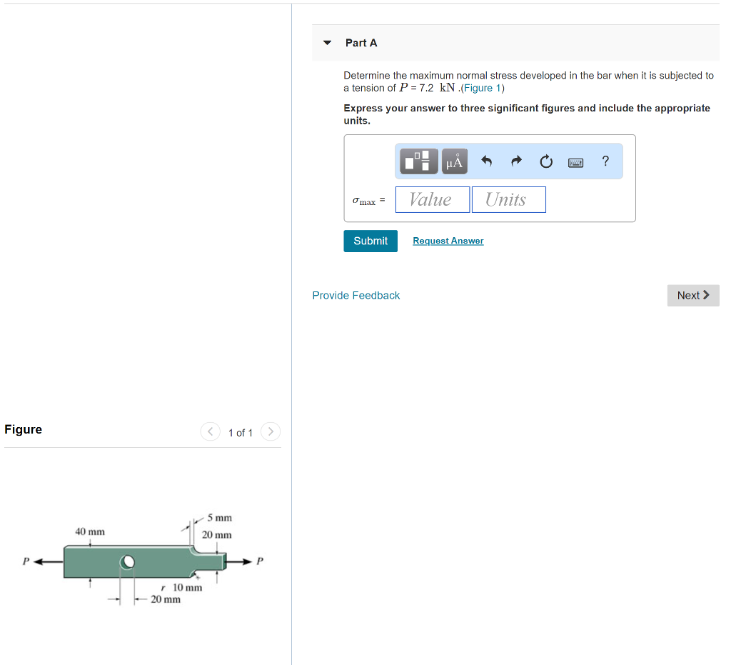 Solved Part A Determine the maximum normal stress developed | Chegg.com