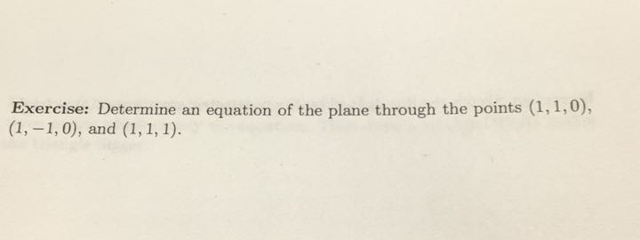 Solved Exercise: Determine An Equation Of The Plane Through | Chegg.com