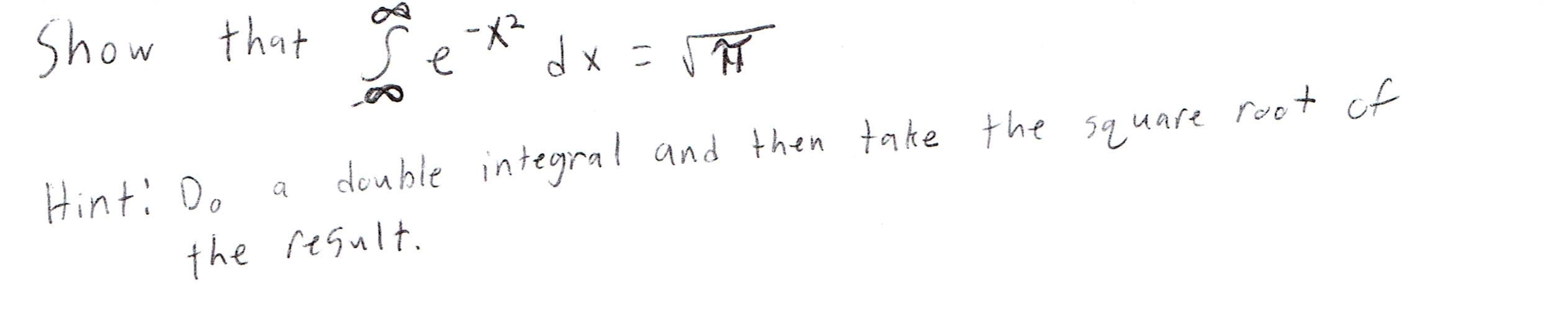 solved-show-that-integral-infinity-infinity-e-x-2-dx-chegg