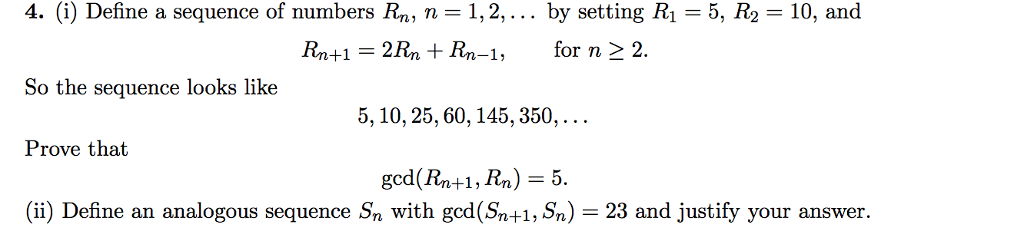 Solved Define a sequence of numbers R_n, n = 1, 2,... by | Chegg.com