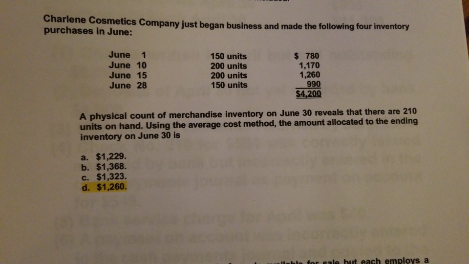 Solved Charlene Cosmetics Company Just Began Business Chegg