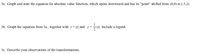 Solved Graph and state the equation for absolute value | Chegg.com