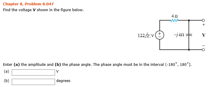 Solved Find The Voltage V Shown In The Figure Below. Enter | Chegg.com