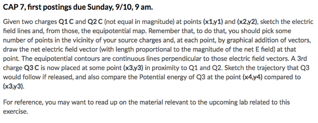 Solved Given two charges Q1C and Q2C (not equal in | Chegg.com
