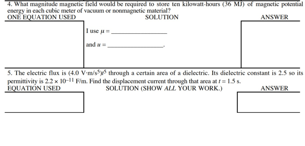 Solved 4 What Magnitude Magnetic Field Would Be Required To 8702