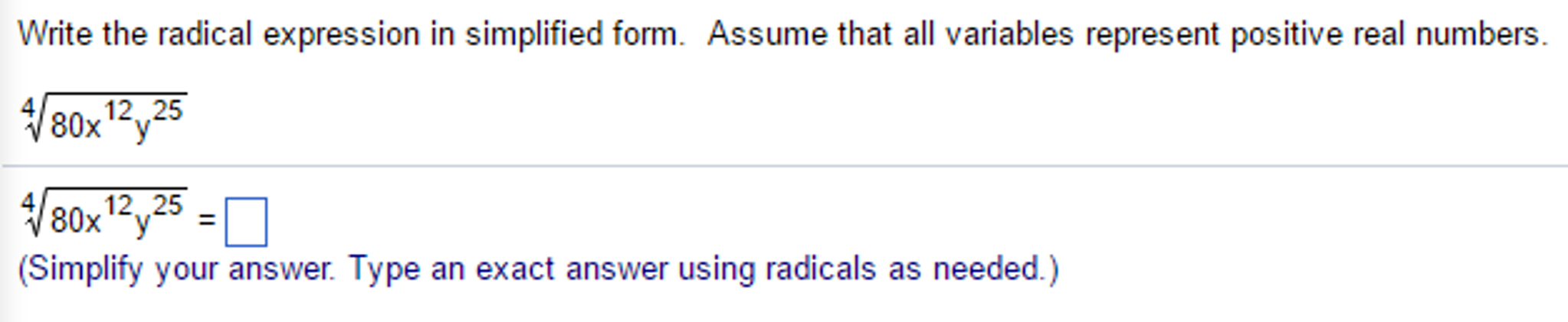 Solved Write The Radical Expression In Simplified Form Chegg