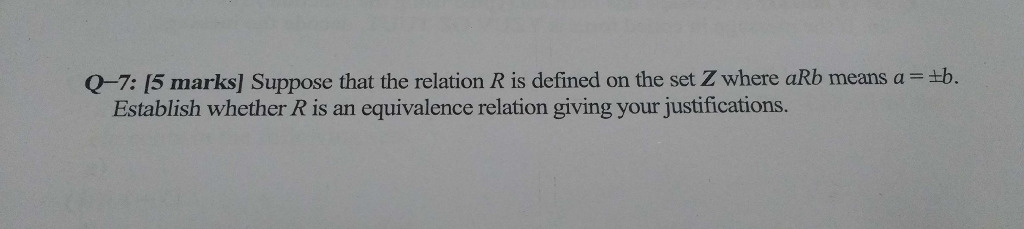 Solved Suppose that the relation R is defined on the set Z | Chegg.com