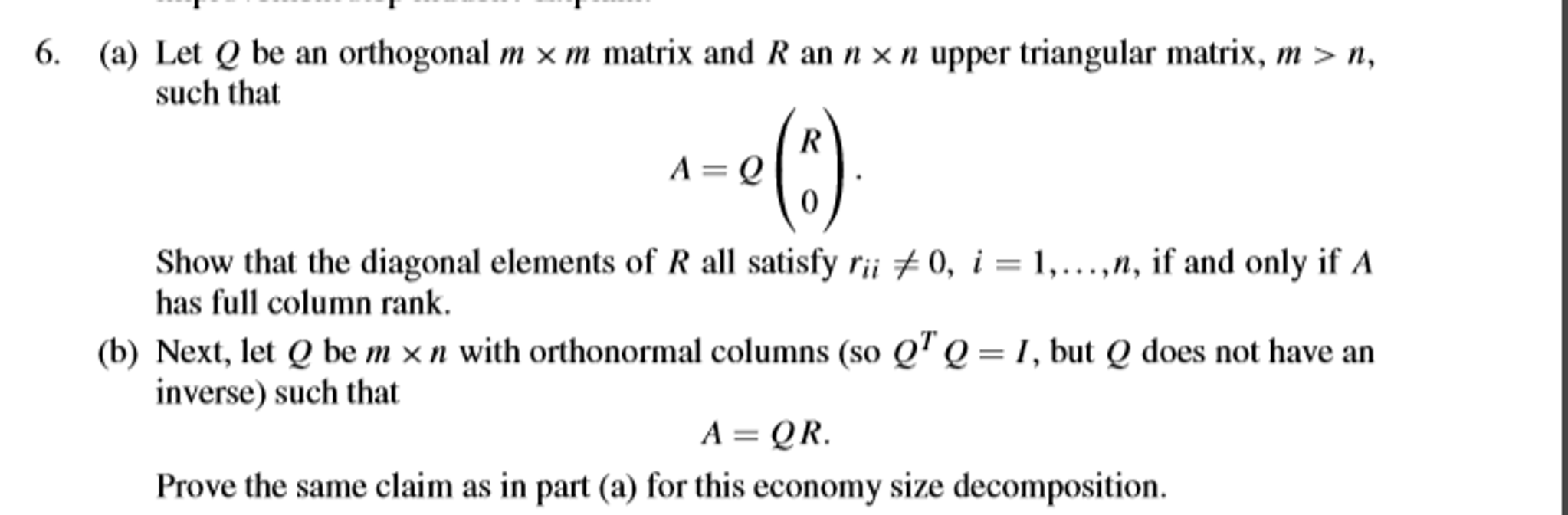 Let Q Be An Orthogonal M Times M Matrix And R An N Chegg let-q-be-an-orthogonal-m-times-m-matrix-and-r-an-n-chegg