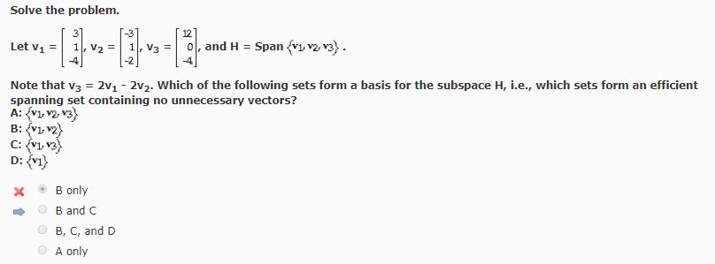 Solved Solve The Problem. Let V_1 = [3 1 -4], V_2 = [-3 1 | Chegg.com