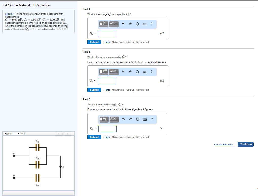 Solved In the figure are shown three capacitors with