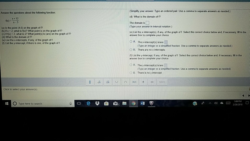 Solved Answer the questions about the following function (a) | Chegg.com