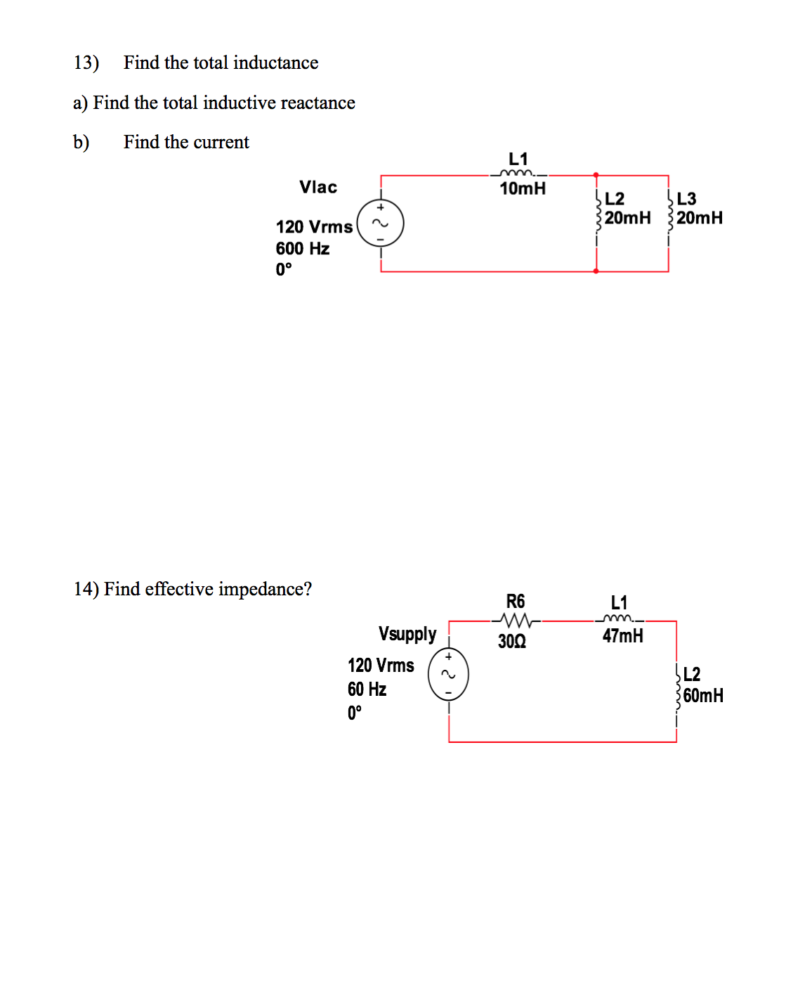 Solved Find the total inductance Find the total inductive | Chegg.com