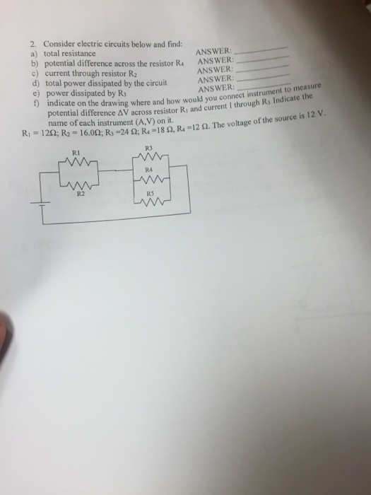 Solved Consider electric circuits below and find: total | Chegg.com