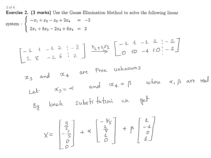 Solved Use The Gauss Elimination Method To Solve The | Chegg.com