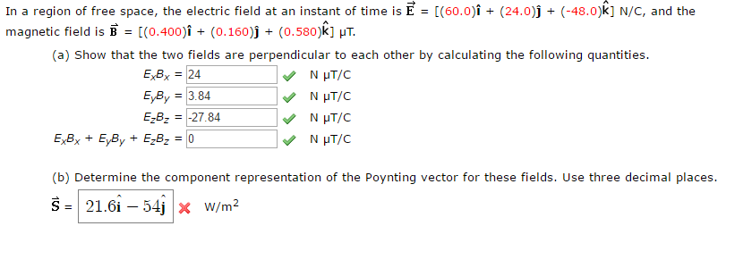 Solved In a region of free space, the electric field at an | Chegg.com