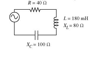 Solved An ac circuit is shown in the figure. The rms current | Chegg.com