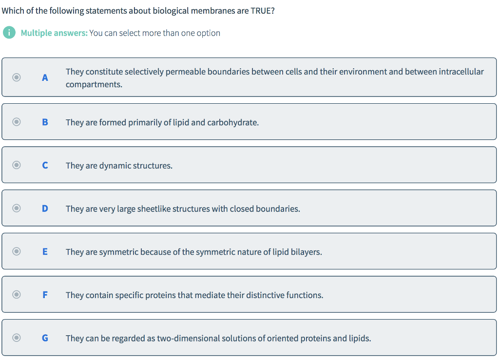 Solved which of the following statements about biological | Chegg.com