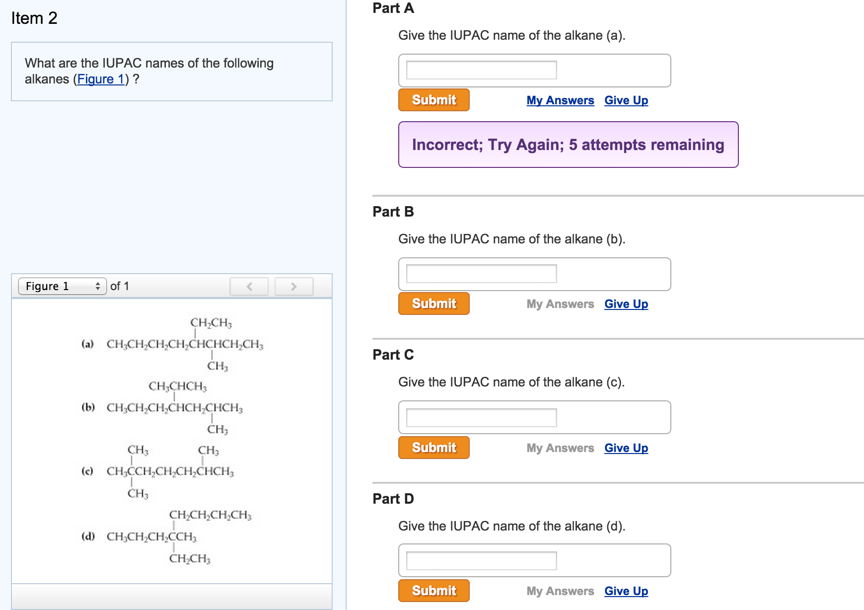 Solved What Are The IUPAC Names Of The Following Alkanes Chegg