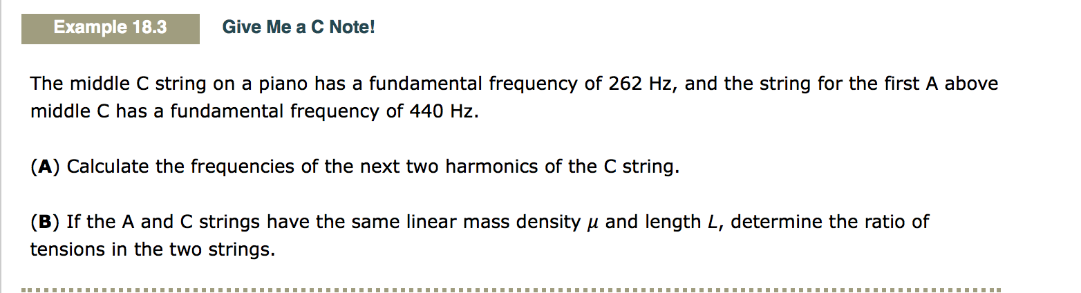 the middle note c has a frequency of 262 hertz