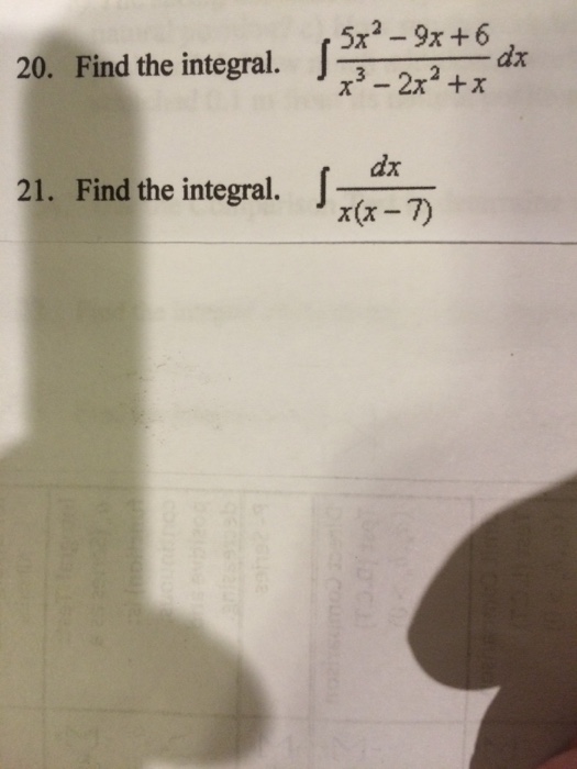 integral 5x 2 20x 6 x 3 2x 2 x