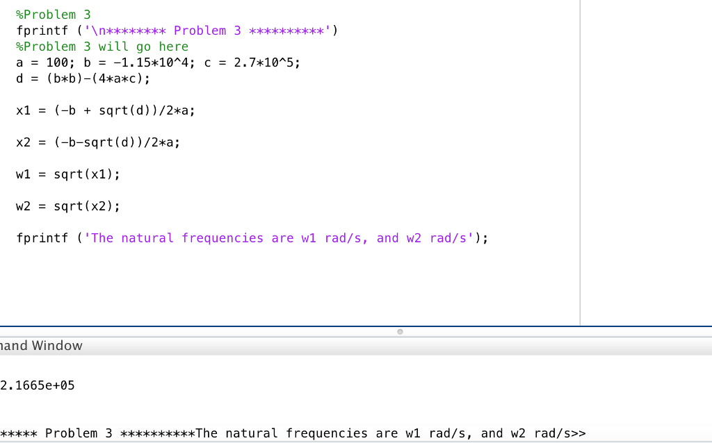 Solved Please help me finish this matlab problem, I can't | Chegg.com