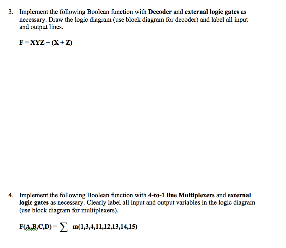 Solved Implement The Following Boolean Function With Chegg Com