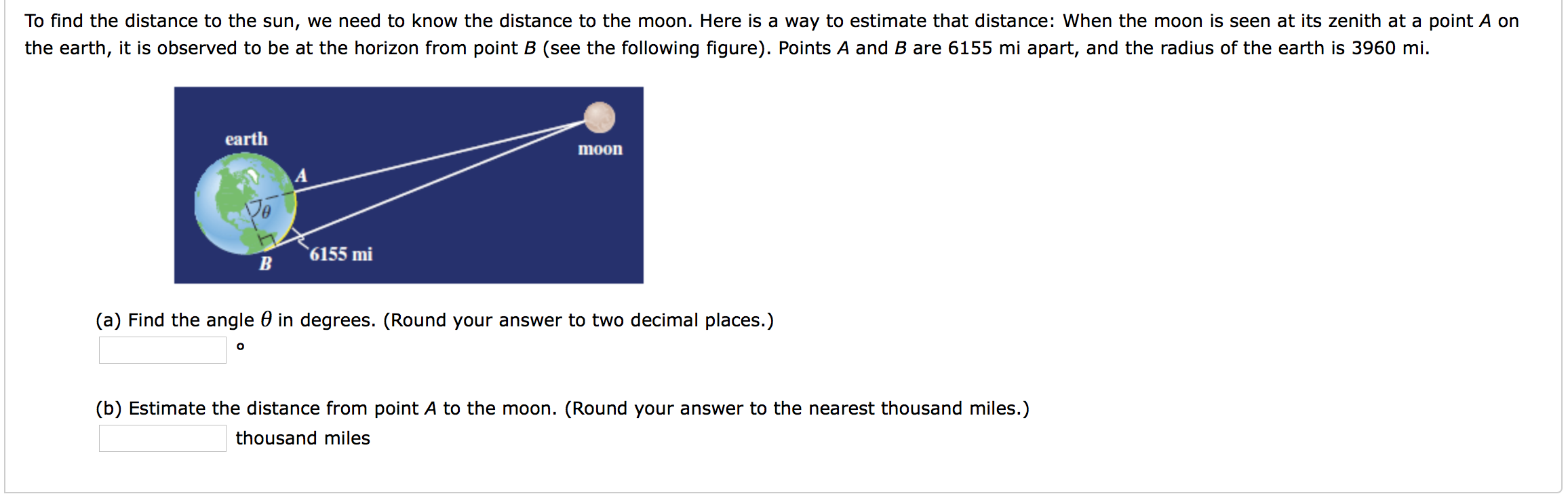 estimate the size and distance of the sun and moon