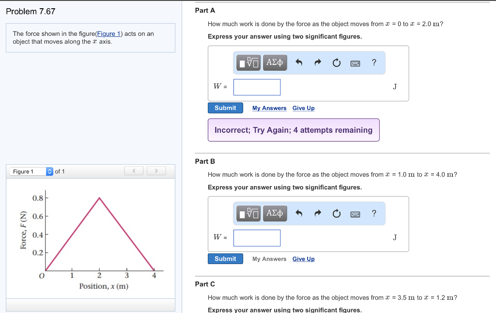 Solved Problem 7.67 Part A How much work is done by the | Chegg.com