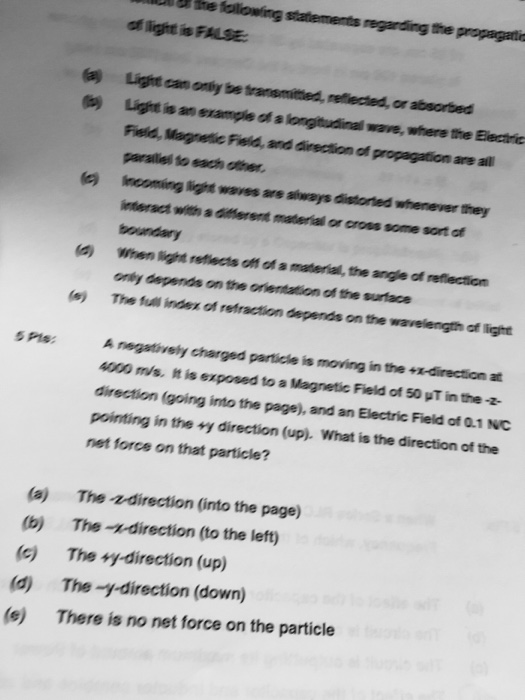 light can be transmitted through matter true or false