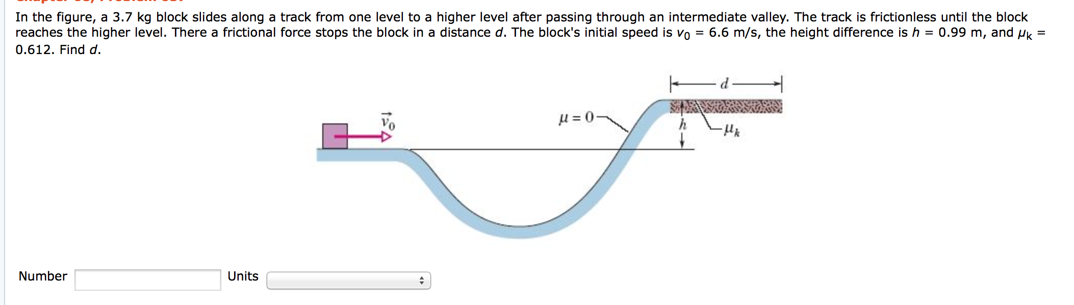 Solved In the figure, a 3.7 kg block slides along a track