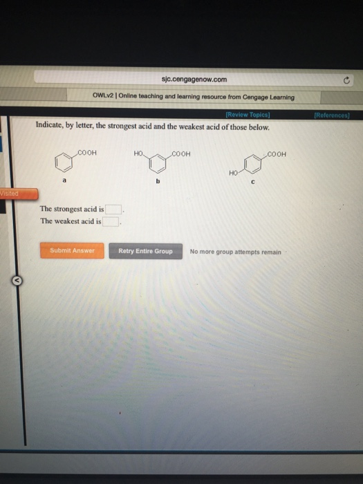 solved-indicate-by-letter-the-strongest-acid-and-the-chegg