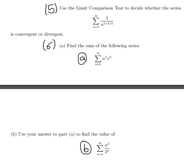 Solved 15 Use The Limit Comparison Test To Decide Whether Chegg