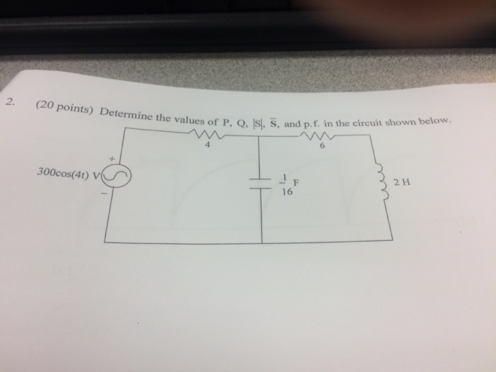 Solved Determine the values of P, Q, S, S, and p.f. in the