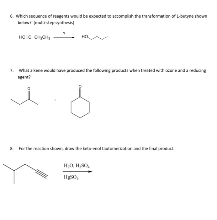 Solved Which sequence of reagents would be expected to | Chegg.com