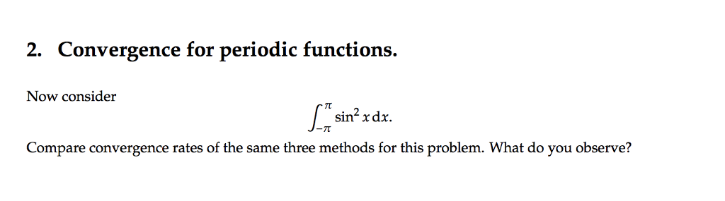 Solved 2. Convergence for periodic functions Now consider | Chegg.com