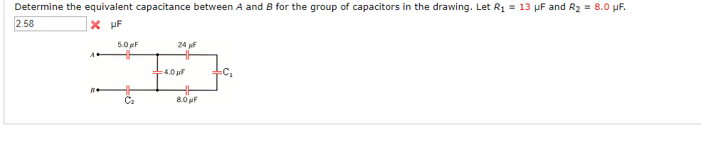 Solved Determine The Equivalent Capacitance Between A And B | Chegg.com