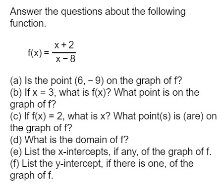 Solved Answer the questions about the following function x | Chegg.com