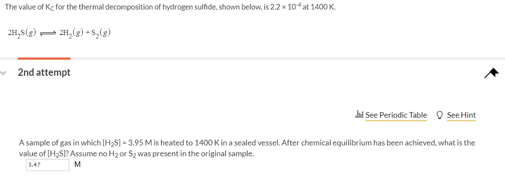 Solved The value of Kc for the thermal decomposition of | Chegg.com