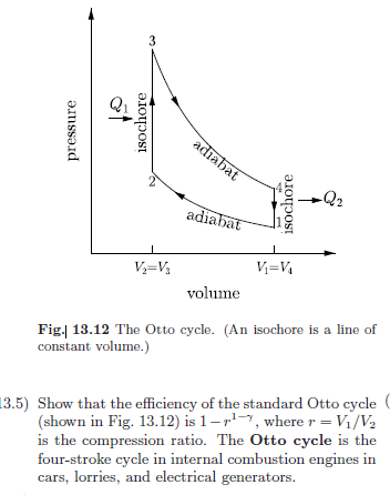 Solved Show that the efficiency of the standard Otto cycle | Chegg.com