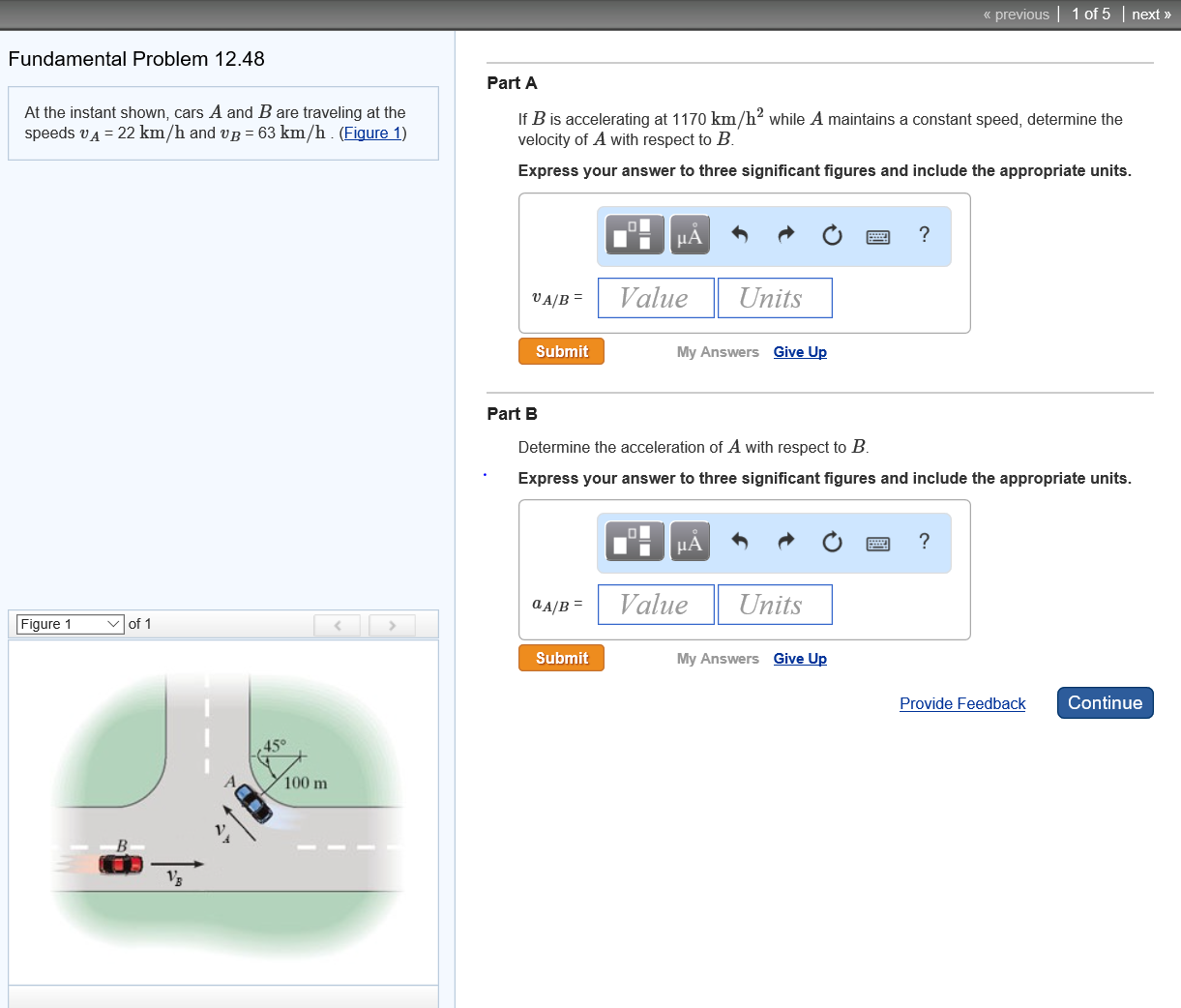 solved-at-the-instant-shown-cars-a-and-b-are-traveling-at-chegg